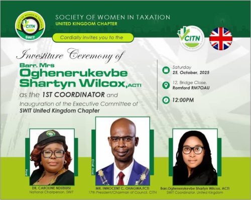 INVESTITURE OF 1ST COORDINATION UK (SWIT) CHAPTER AND INAUGURATION OF THE EXCO MEMBERS